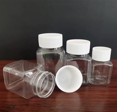 Garrafa PET de boca quadrada larga de 30 ml-