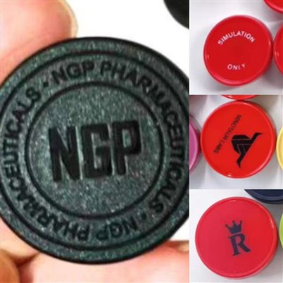 Tampa removível estéril de 13 mm, selos de frasco com impressão de logotipo, vermelho, saco de 1000